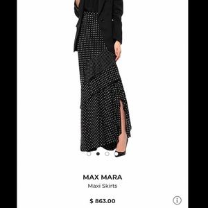 NWOT MaxMara ruffled maxi skirt